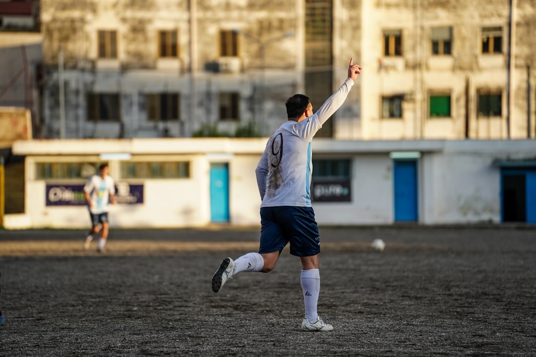 Uruguayan footballer celebrating a goal