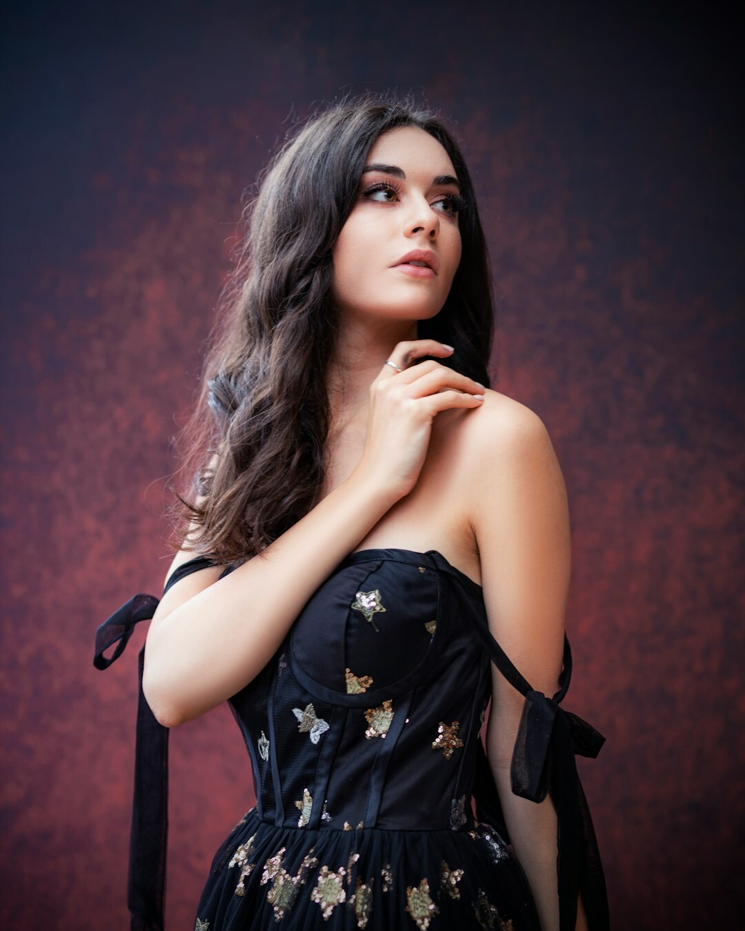Uruguayan model posing for a photoshoot